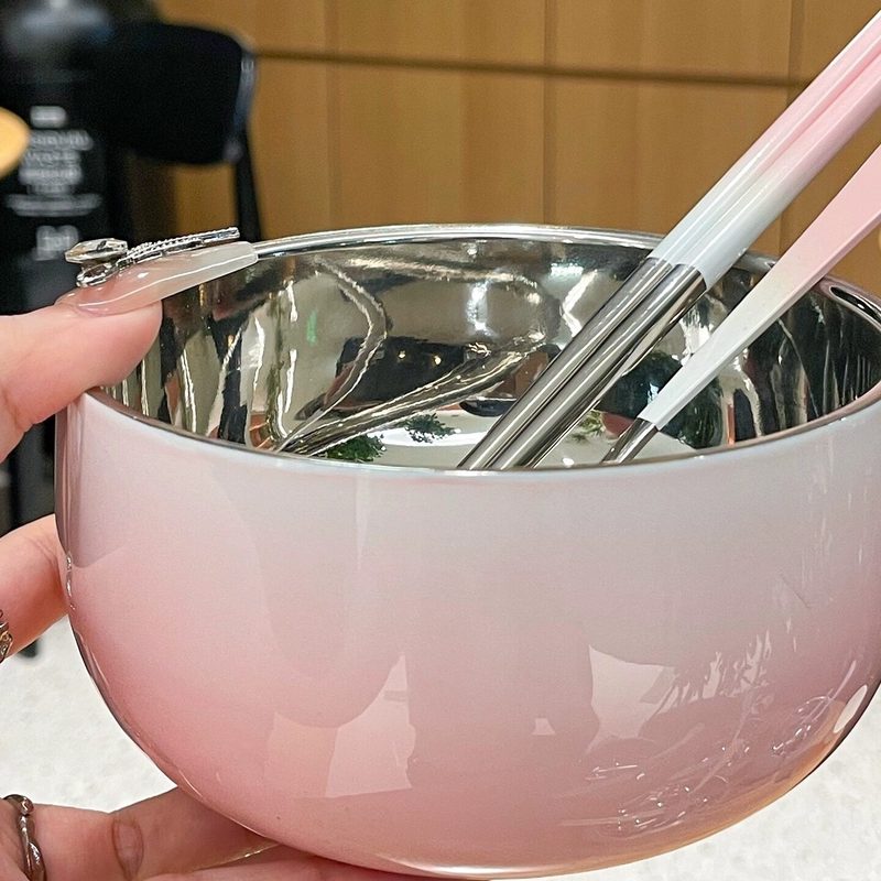 双层隔热碗筷勺 一人食餐具套装 细节图1