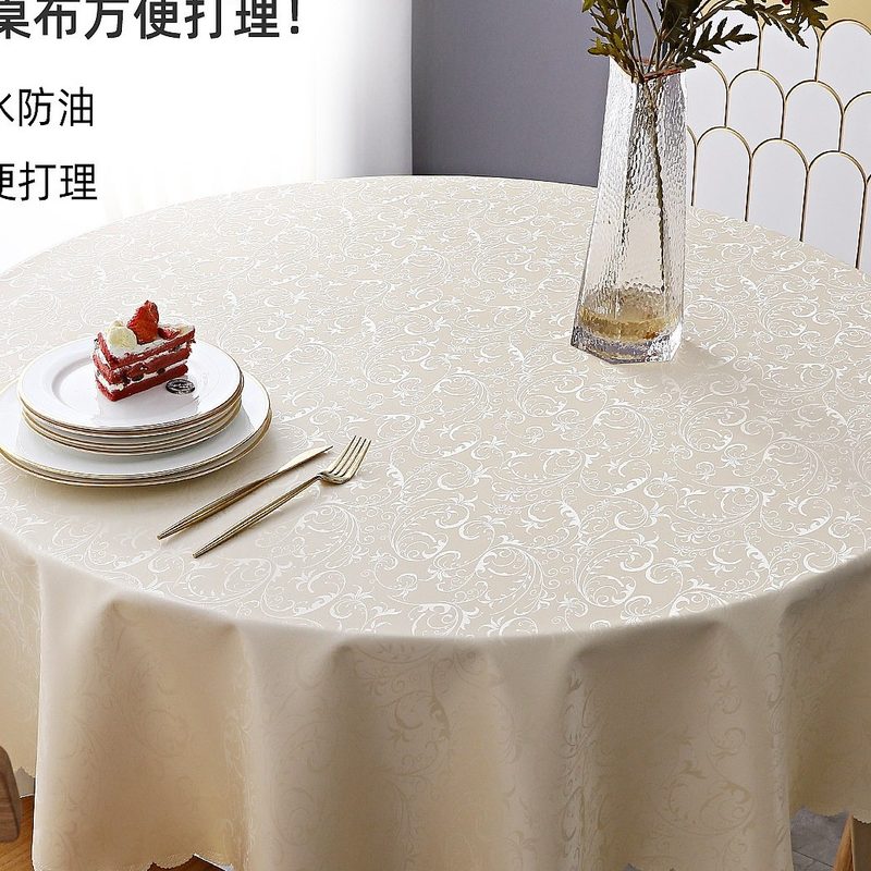 圆形免洗桌布 防水防烫大圆桌布 细节图1